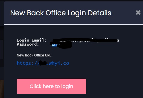 How To Login To Whyi Backoffice