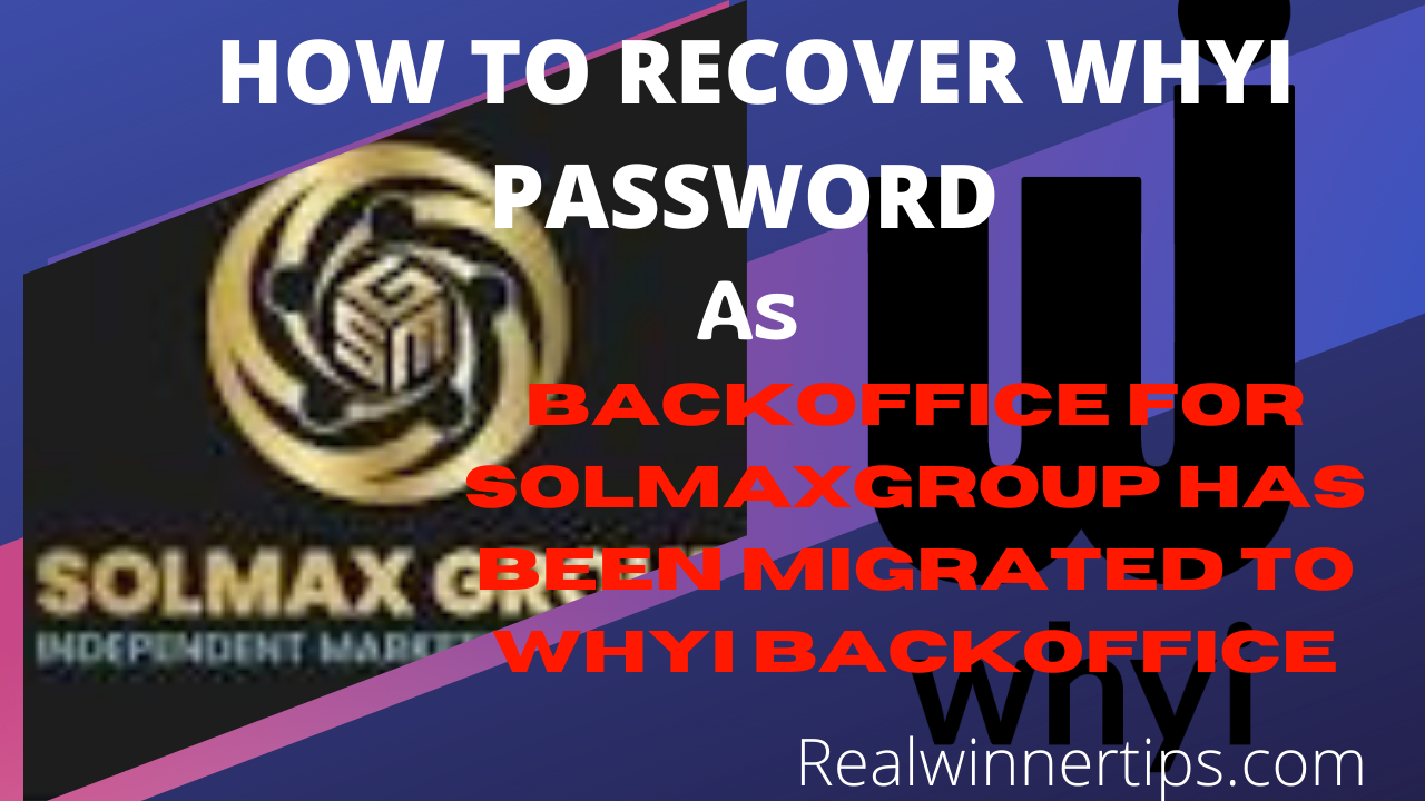 How To Recover Whyi Password As A Solmaxgroup Member