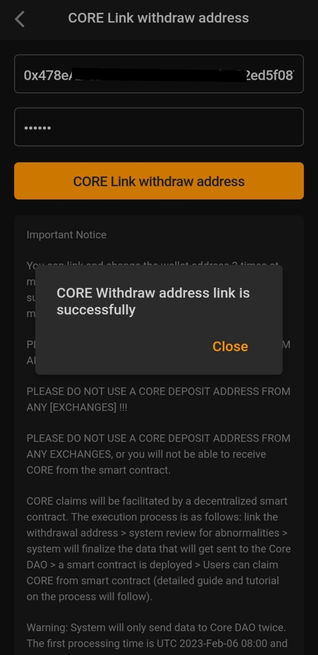 word image 2862 9 Full Steps On How to Link Core withdrawal Address