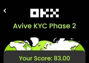 avive kyc score of 80 - 89 token distribution percentage