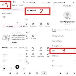 screenshot photo on how to copy okx UID 