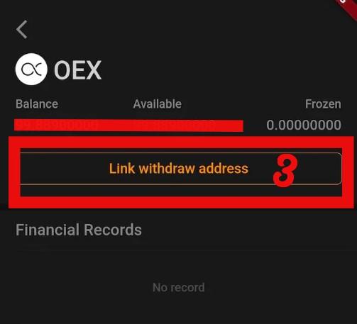 how to submit oex wallet address to your satoshi app for withdrawals